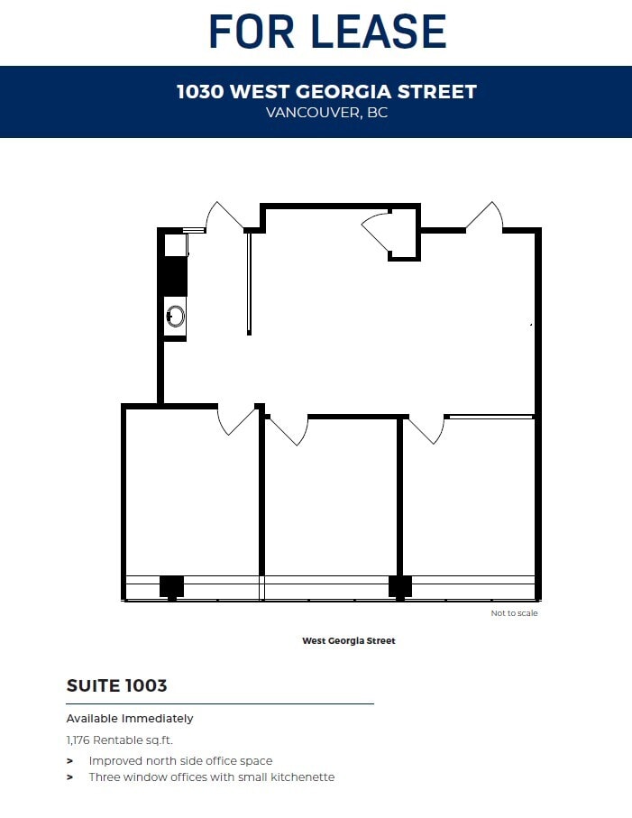 1030 W Georgia St, Vancouver, BC à louer Plan d’étage– Image 1 sur 1
