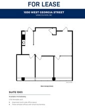 1030 W Georgia St, Vancouver, BC à louer Plan d’étage– Image 1 sur 1