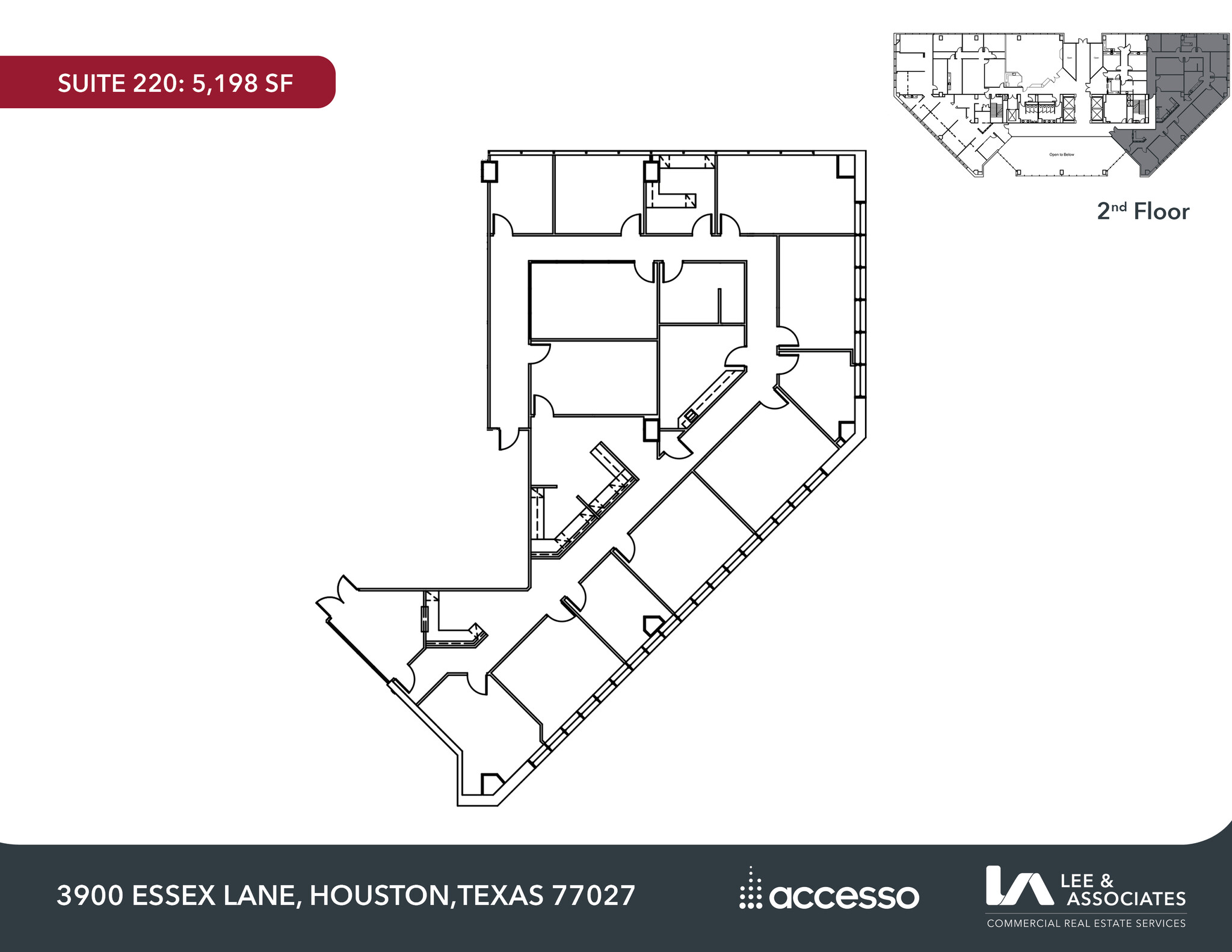 3900 Essex Ln, Houston, TX à louer Plan d’étage– Image 1 sur 1
