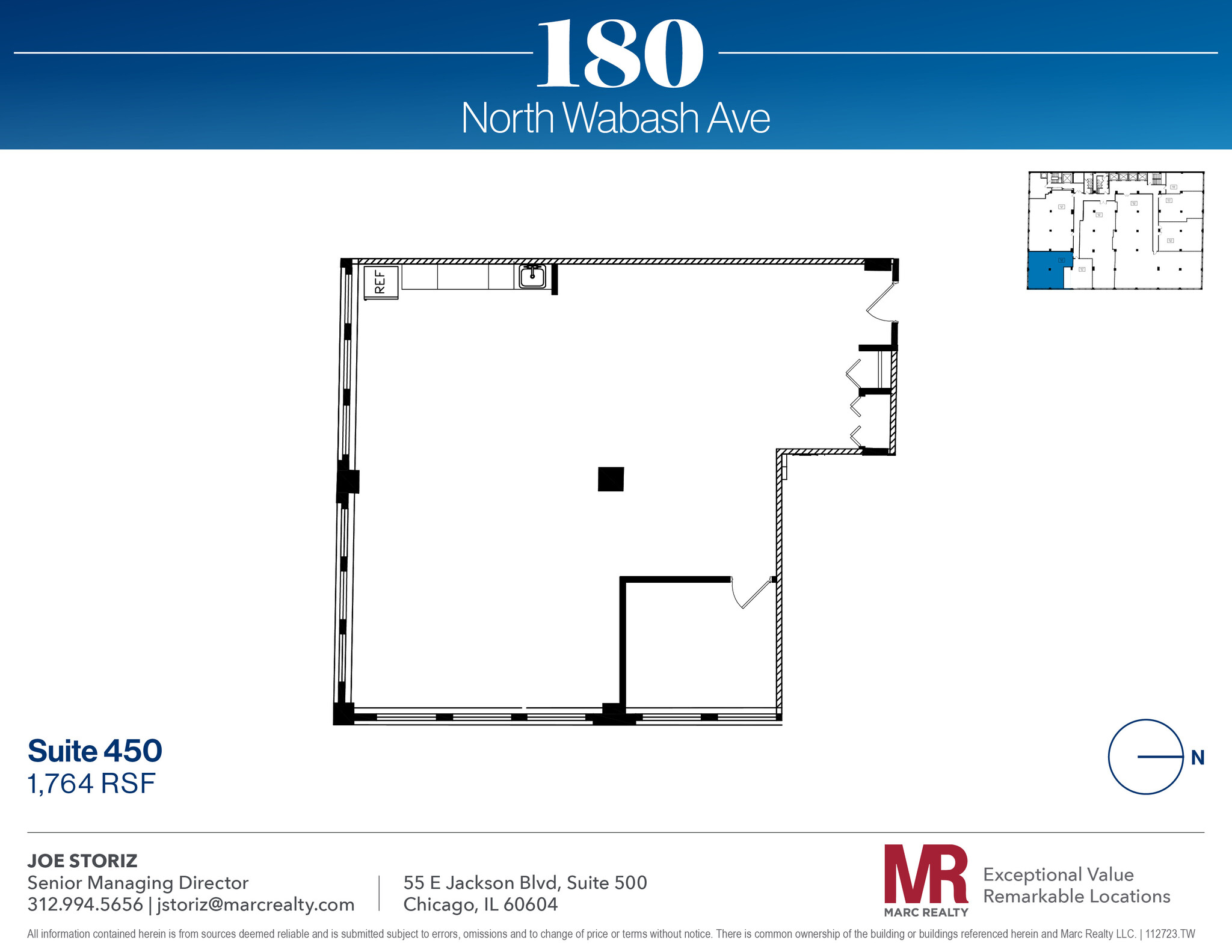 180 N Wabash Ave, Chicago, IL à louer Plan d’étage– Image 1 sur 5