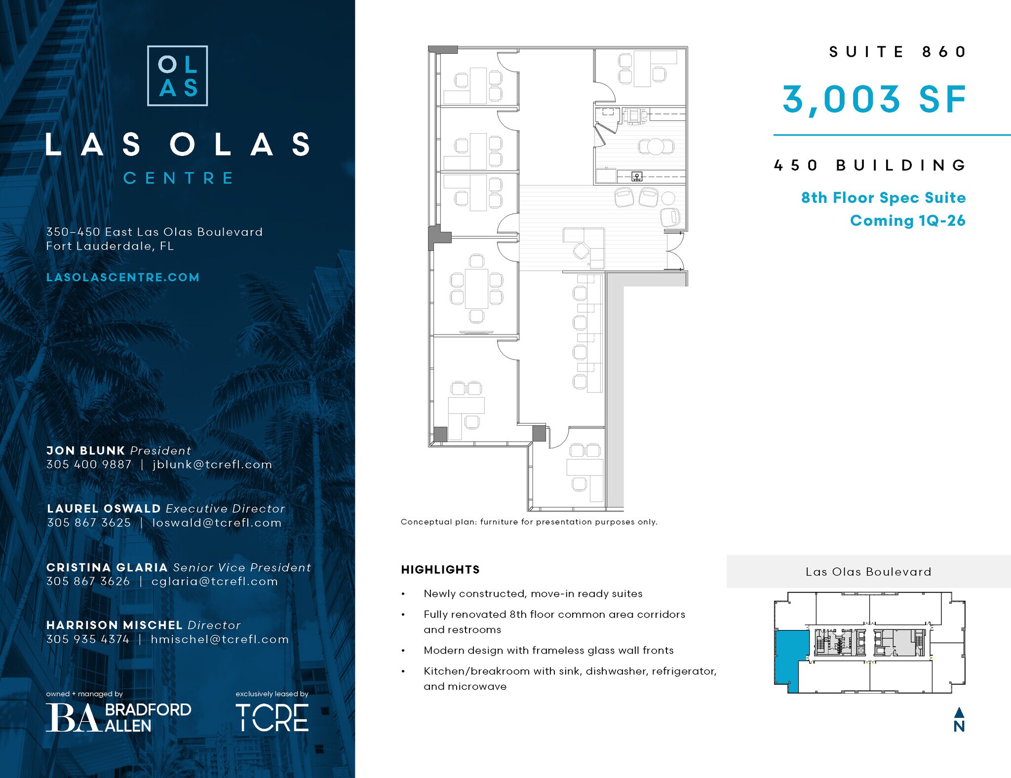 450 E Las Olas Blvd, Fort Lauderdale, FL à louer Plan d’étage– Image 1 sur 2