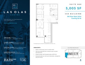 450 E Las Olas Blvd, Fort Lauderdale, FL à louer Plan d’étage– Image 1 sur 2