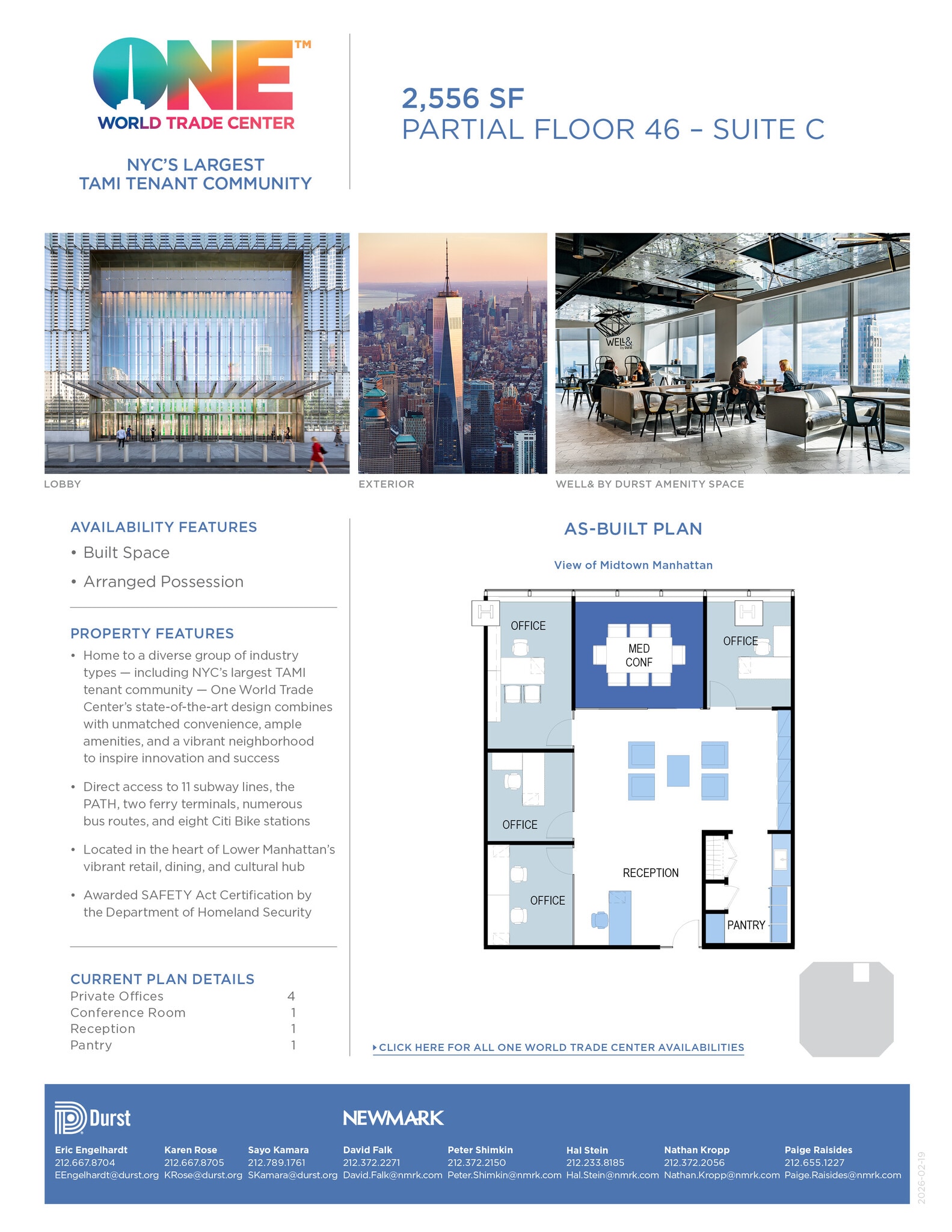 One World Trade Center, New York, NY à louer Photo intérieure– Image 1 sur 1