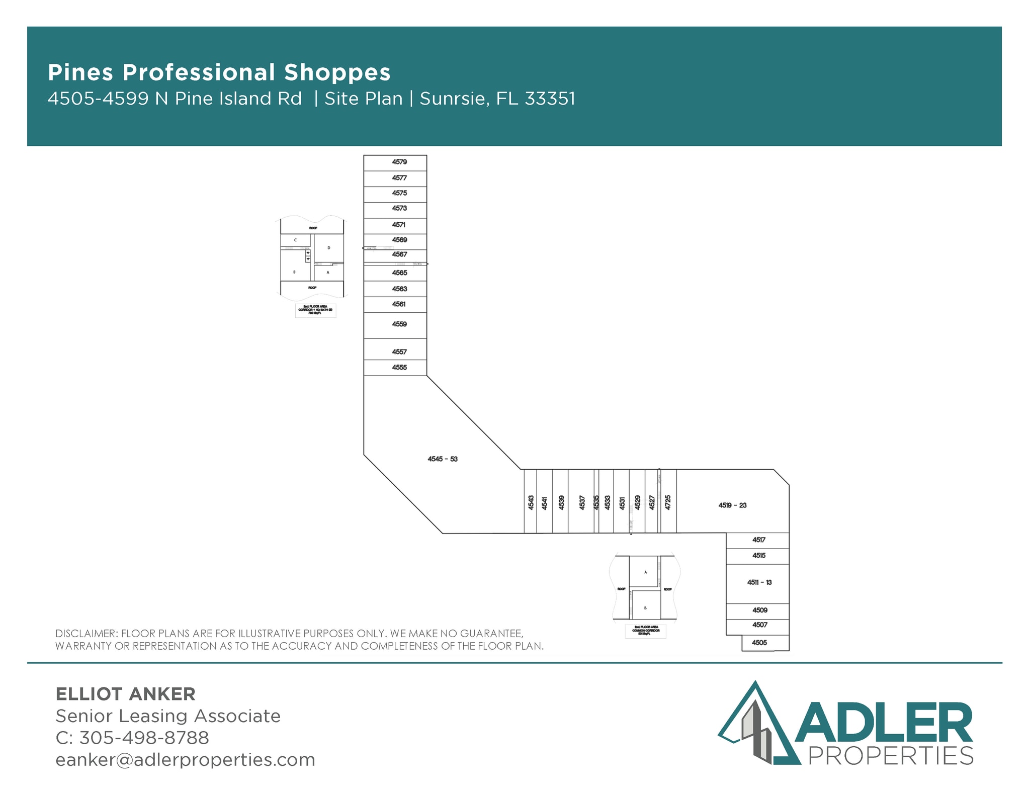 4505-4599 N Pine Island Rd, Sunrise, FL à louer Plan d’étage– Image 1 sur 1