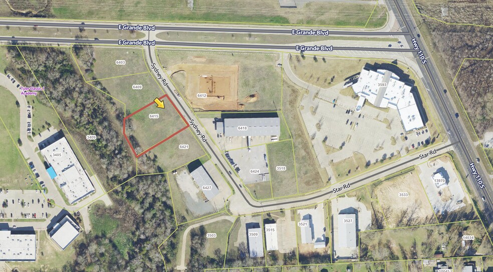 6415 Sydney Rd, Tyler, TX à vendre - Aérien – Image 2 sur 2