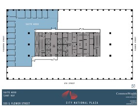 515 S Flower St, Los Angeles, CA à louer Plan d’étage– Image 1 sur 1