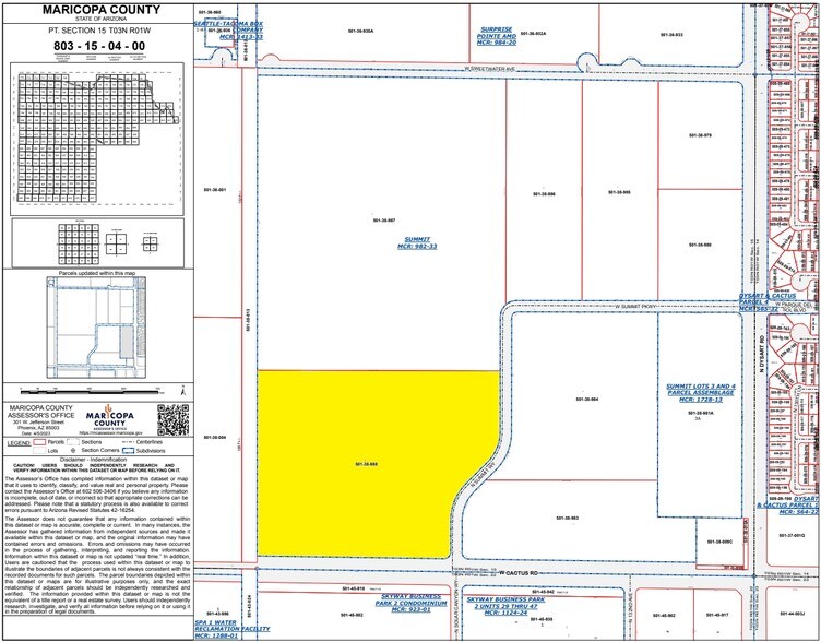 Cactus Rd & Dysart Rd, Surprise, AZ à vendre - Plan cadastral – Image 3 sur 3