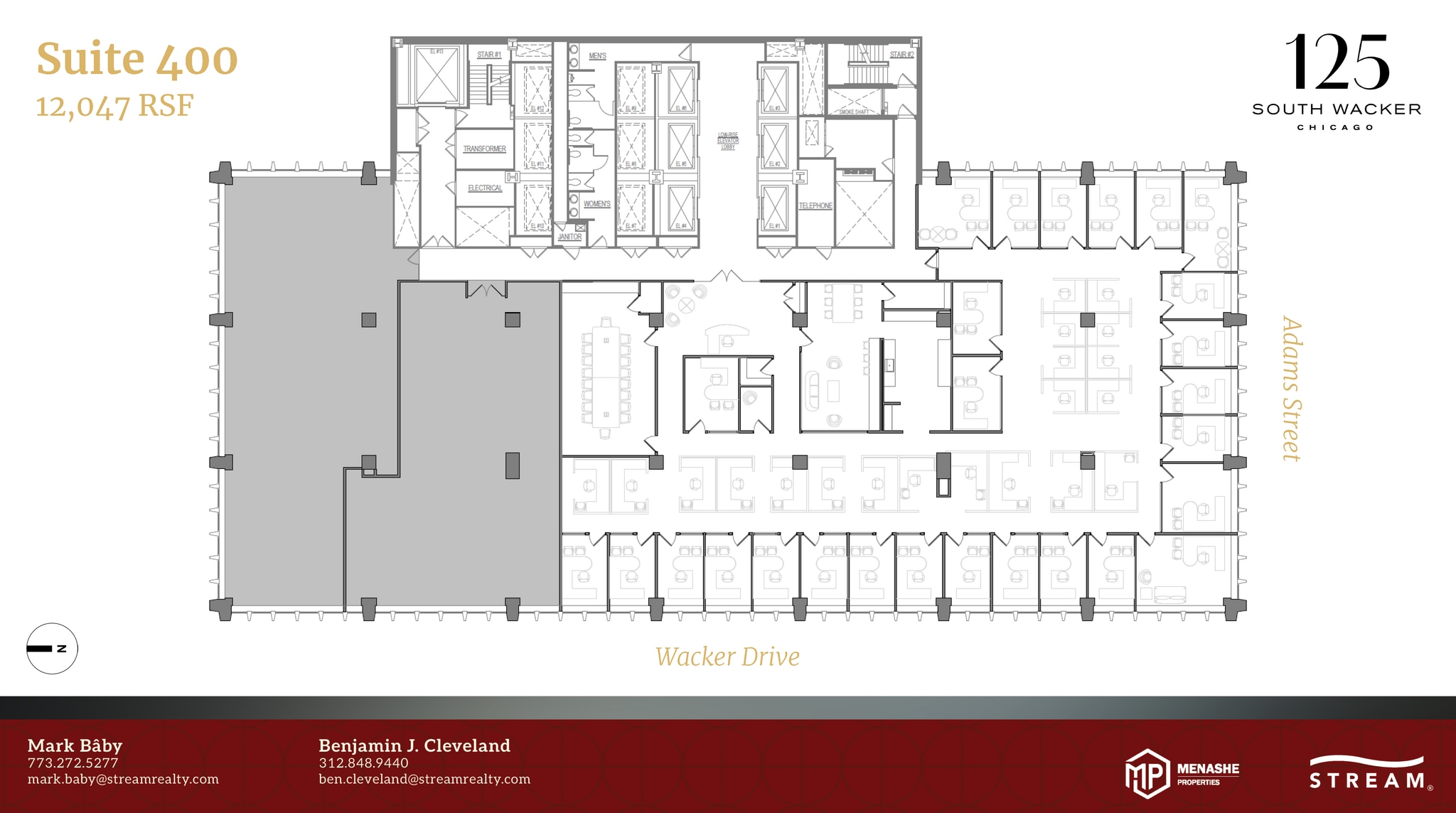 125 S Wacker Dr, Chicago, IL à louer Plan d’étage– Image 1 sur 1