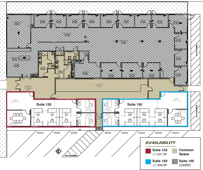 555 Veterans Blvd, Redwood City, CA à louer Plan d’étage– Image 1 sur 1