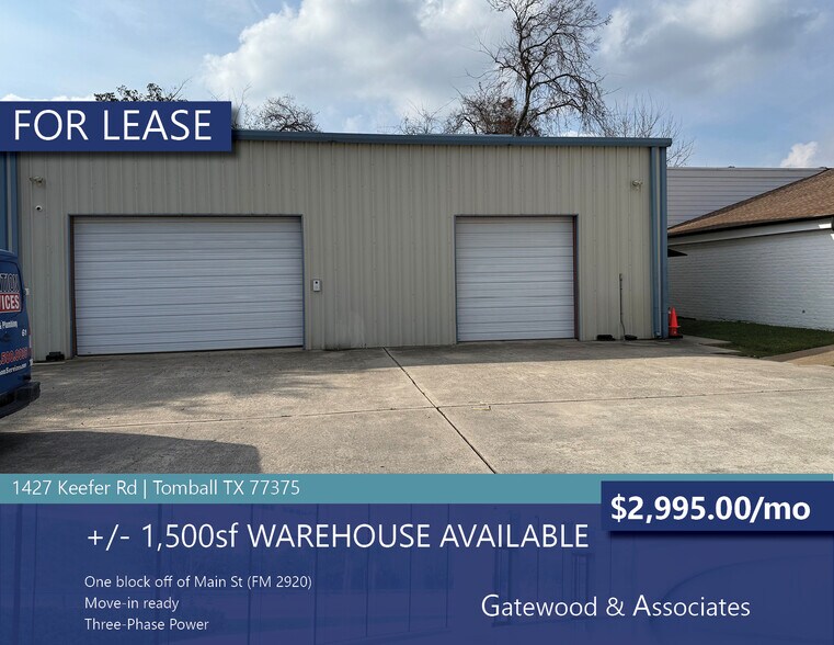 1427 Keefer Rd, Tomball, TX à louer - Photo de l’immeuble – Image 1 sur 5