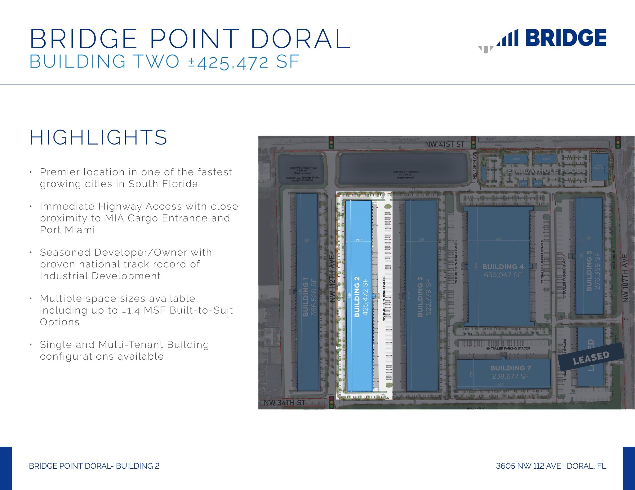 NW 107th Ave, Doral, FL à louer Plan de site– Image 1 sur 2