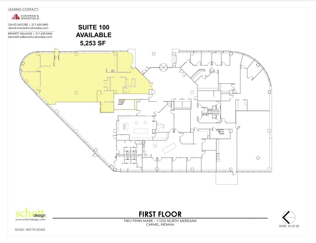 11595 N Meridian St, Carmel, IN à louer Plan d’étage– Image 1 sur 1