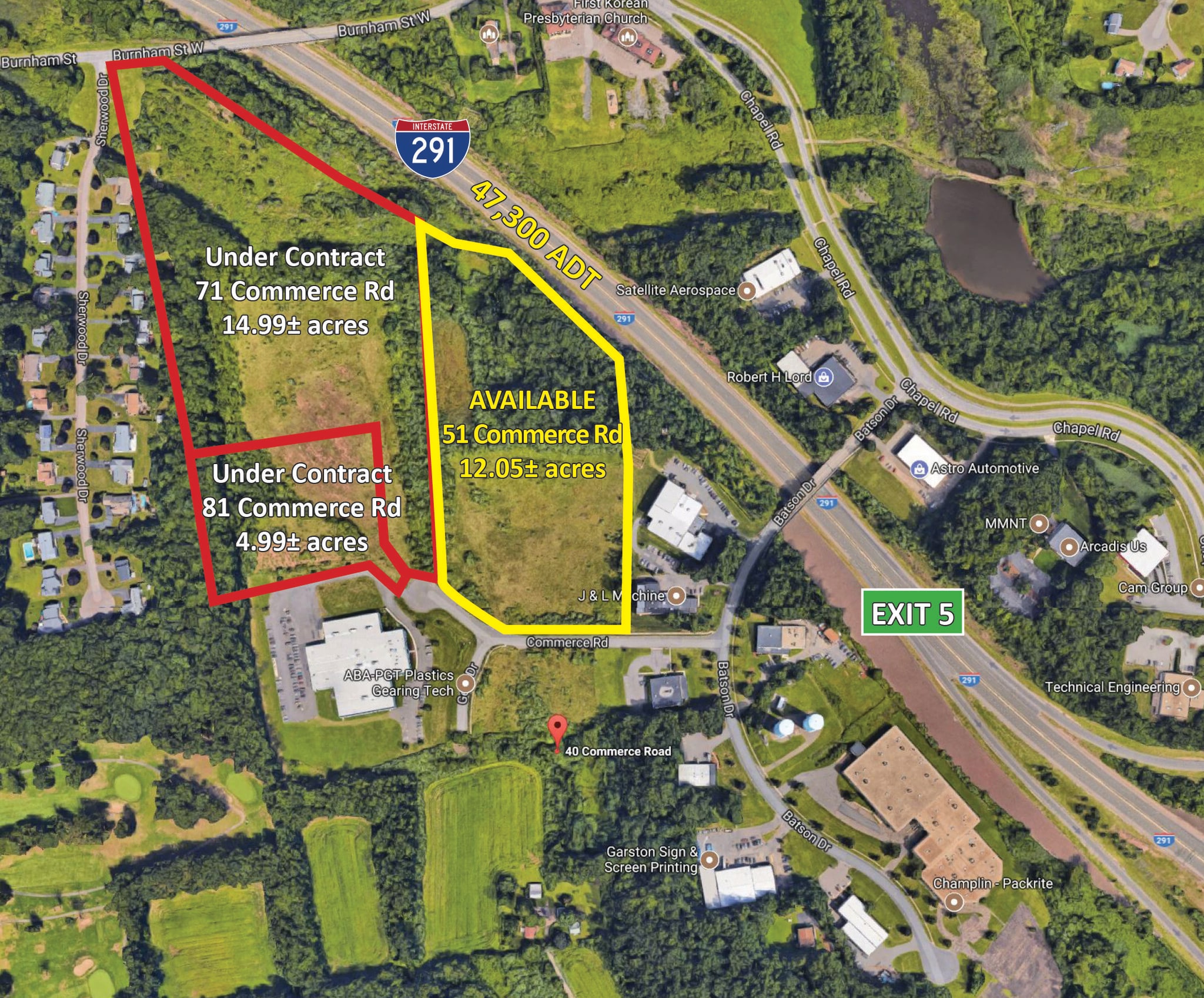51 Commerce Rd, Manchester, CT à vendre Aérien– Image 1 sur 3