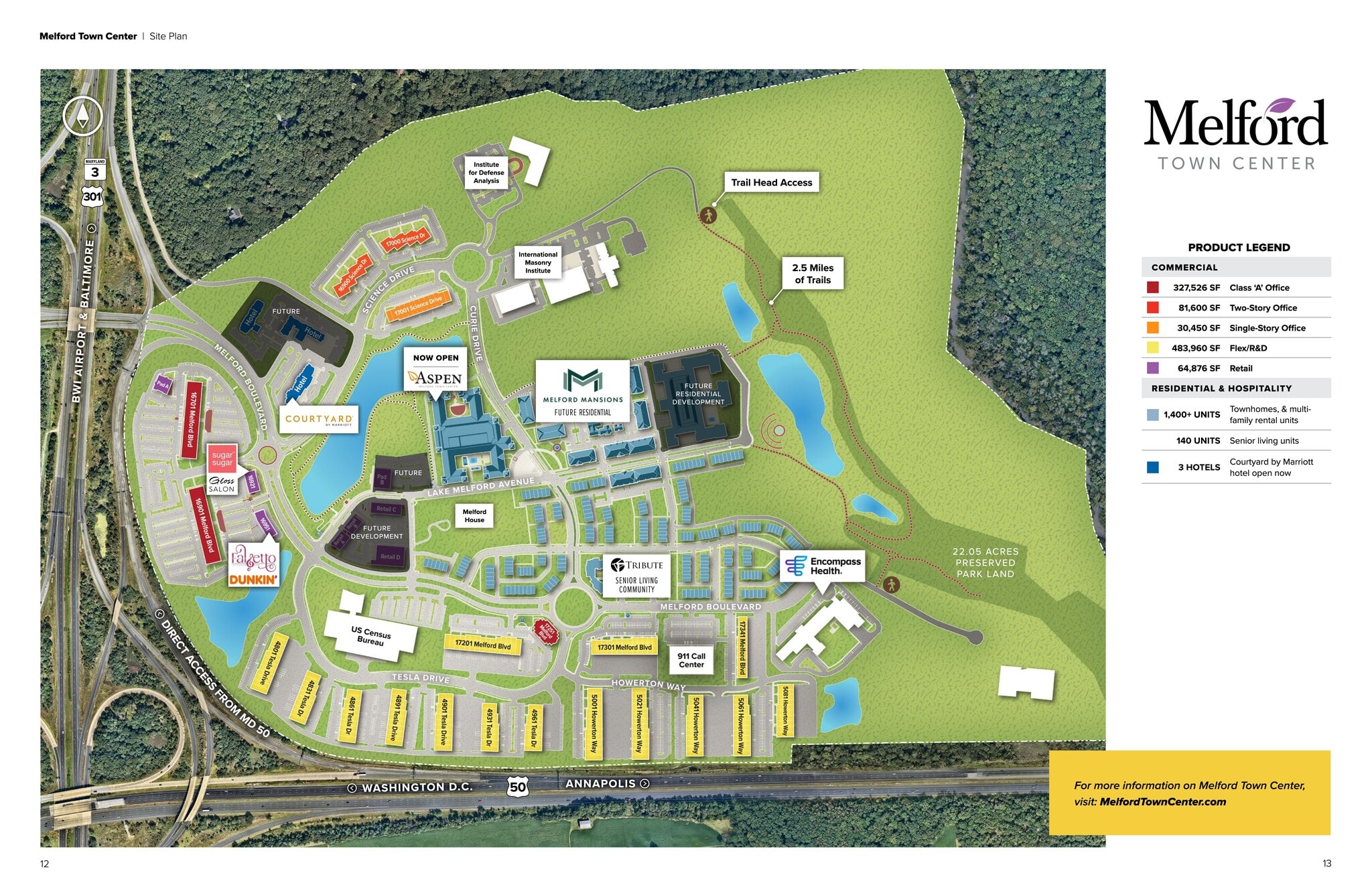 16901 Melford Blvd, Bowie, MD à louer Plan de site– Image 1 sur 2