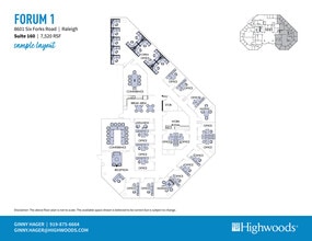 8601 Six Forks Rd, Raleigh, NC à louer Plan d’étage– Image 2 sur 4