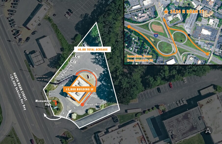2424 N Roan St, Johnson City, TN à vendre - Plan de site – Image 2 sur 3