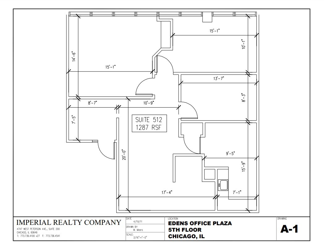 4801 W Peterson Ave, Chicago, IL à louer Plan d’étage– Image 1 sur 5