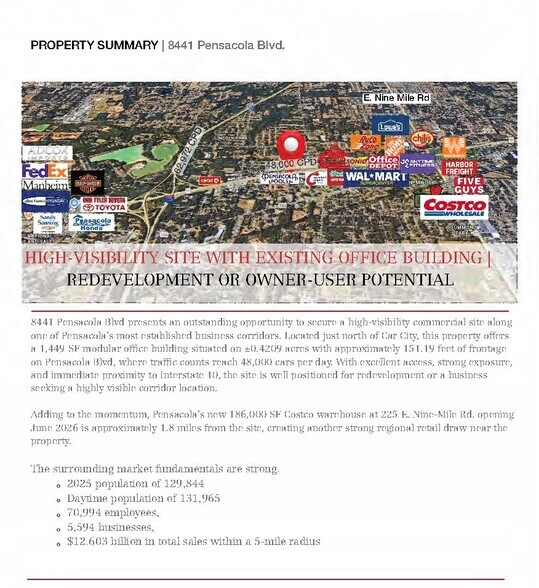 8441 Pensacola Blvd, Pensacola, FL à vendre - Photo de l’immeuble – Image 2 sur 8