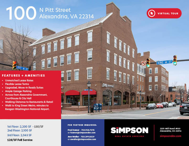 100 N Pitt St, Alexandria, VA à louer Photo de l’immeuble– Image 1 sur 10
