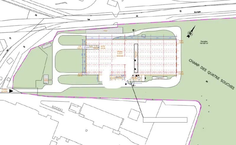 Industriel/Logistique dans Saint-Doulchard à louer Plan de site– Image 1 sur 2