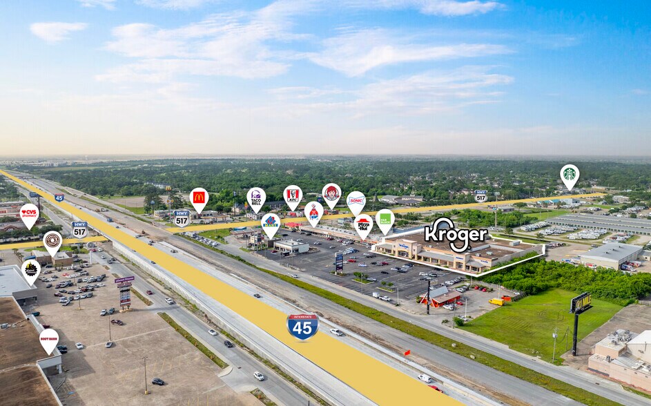 3400-3410 Gulf Freeway, Dickinson, TX à louer - Photo de l’immeuble – Image 2 sur 19