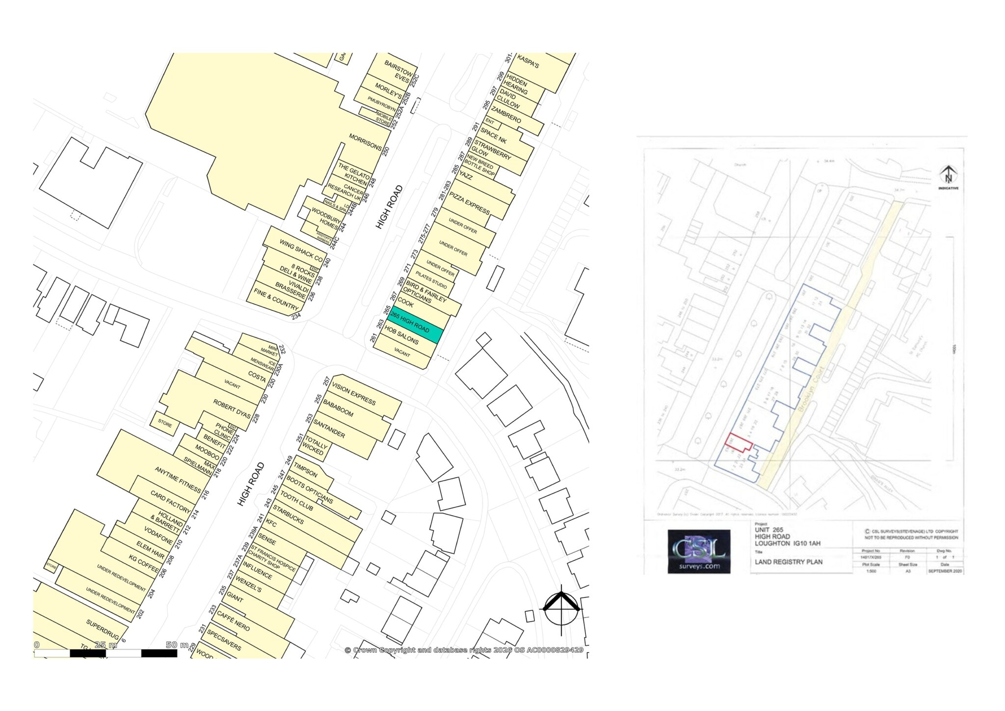 265 High Rd, Loughton à louer Plan de site– Image 1 sur 7