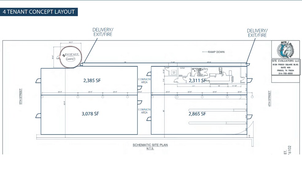 435 4th St, Fort Worth, TX à louer - Plan d’étage – Image 2 sur 3