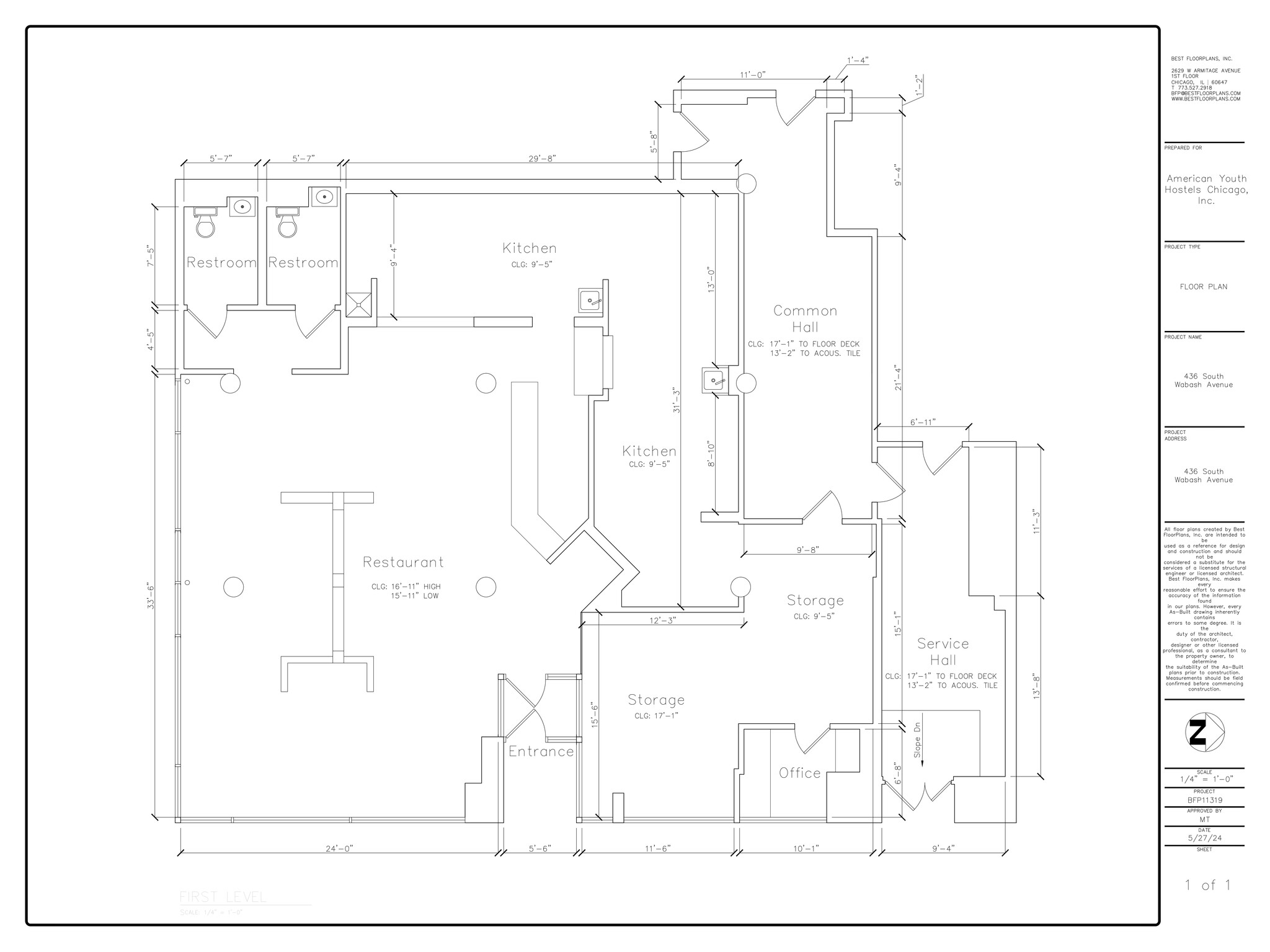 436 S Wabash Ave, Chicago, IL à louer Plan de site– Image 1 sur 2