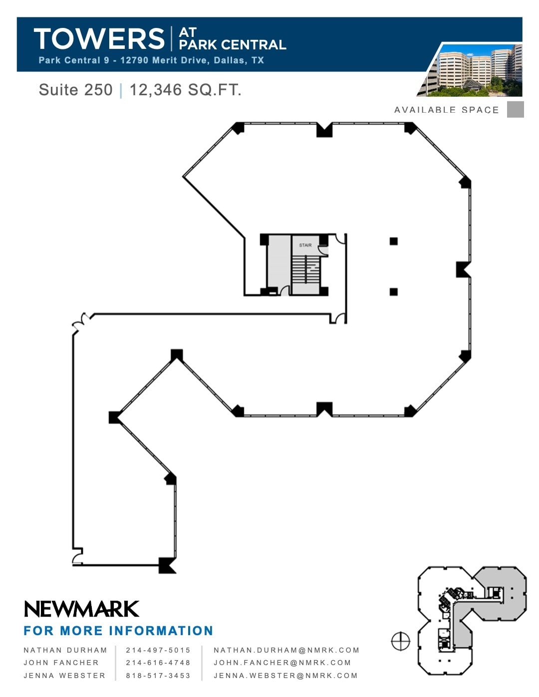 12750 Merit Dr, Dallas, TX à louer Plan d’étage– Image 1 sur 2