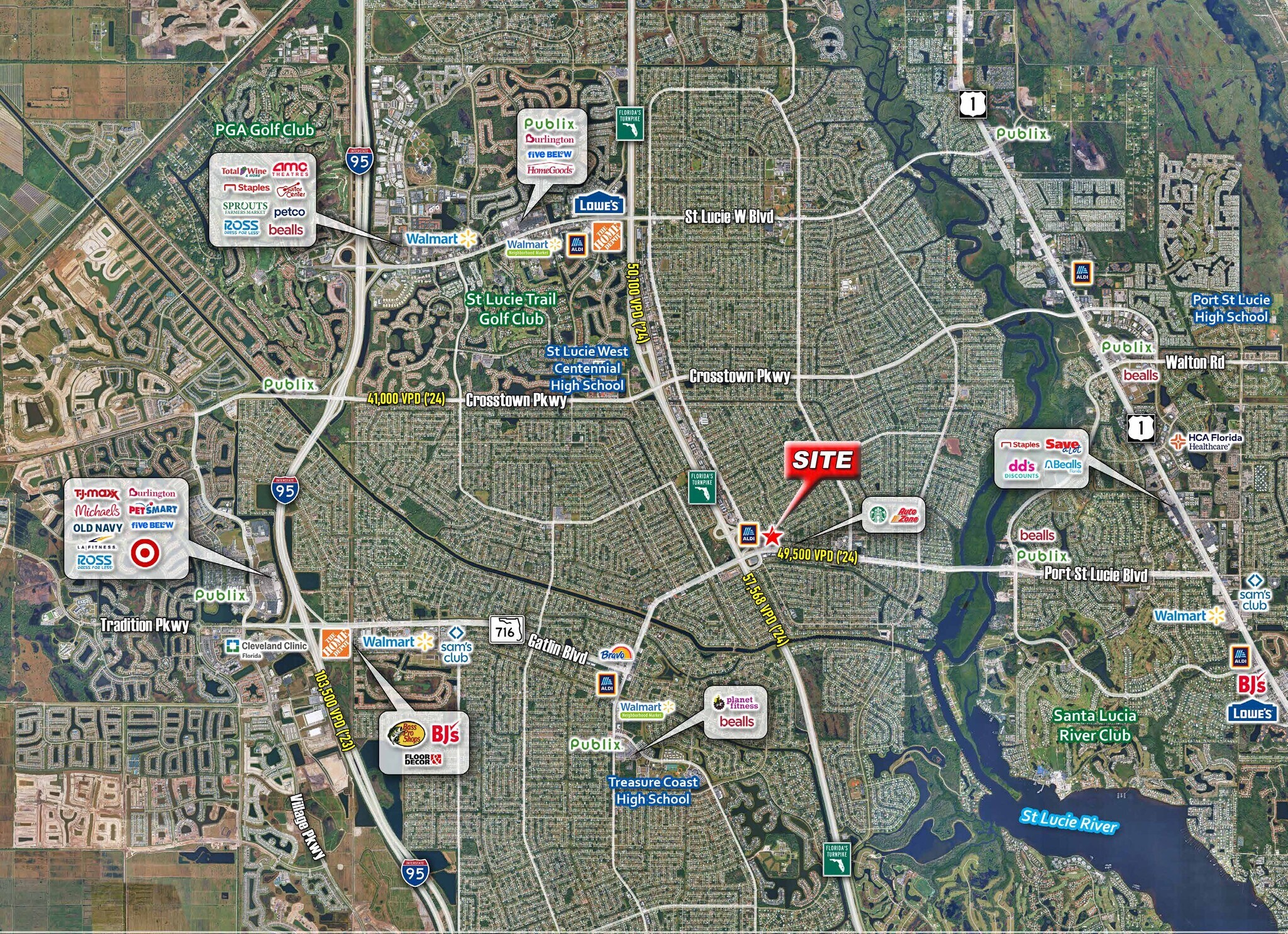 247-295 SW Port St Lucie Blvd, Port Saint Lucie, FL à louer Photo principale– Image 1 sur 5