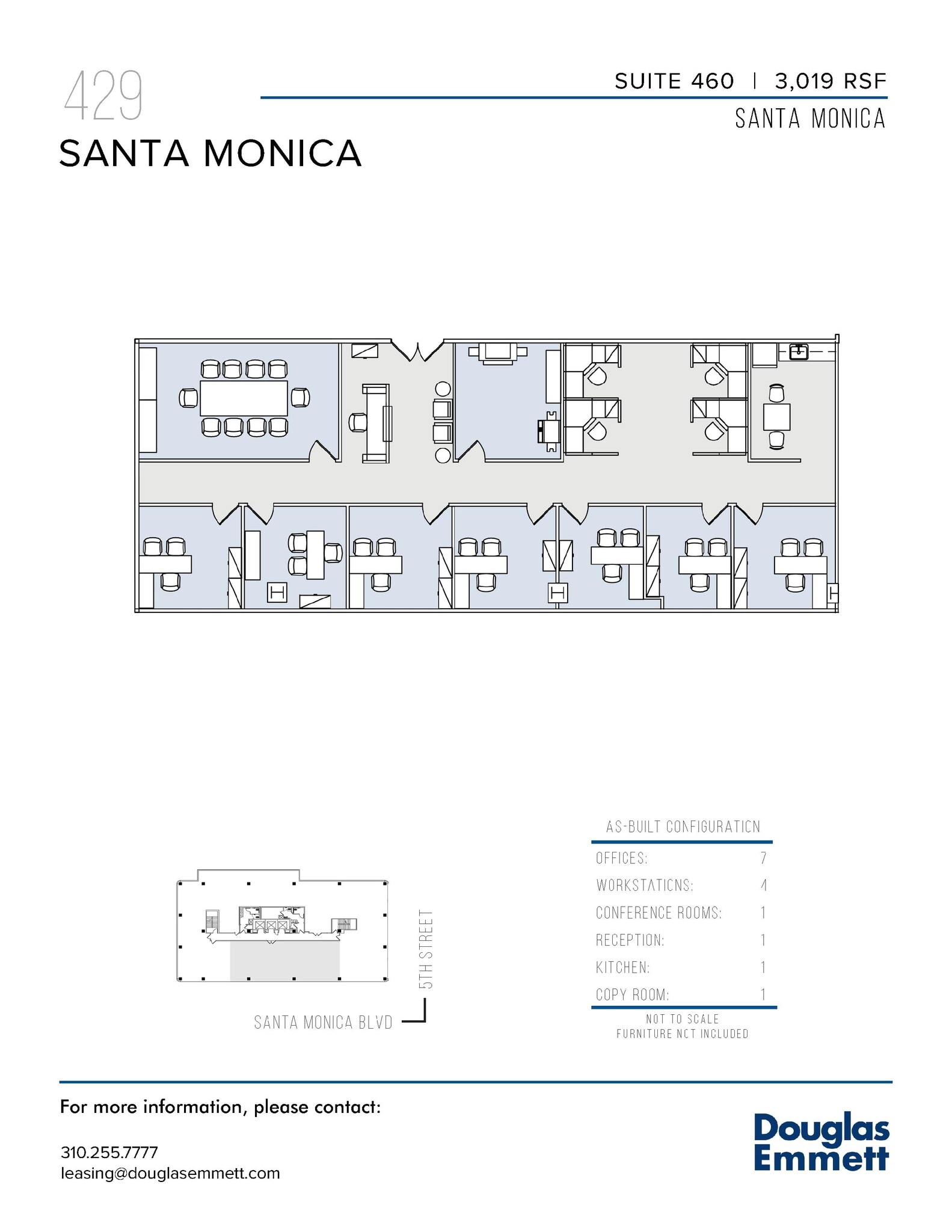 429 Santa Monica Blvd, Santa Monica, CA à louer Plan d’étage– Image 1 sur 1