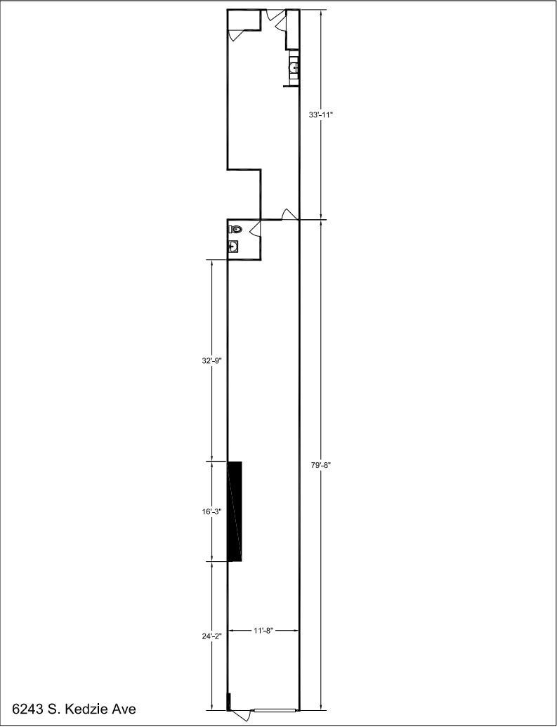 6237-6245 S Kedzie Ave, Chicago, IL à louer Plan d’étage– Image 1 sur 11