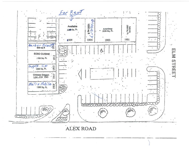 1901-1909 S Alex Rd, West Carrollton, OH à louer - Plan de site – Image 1 sur 3