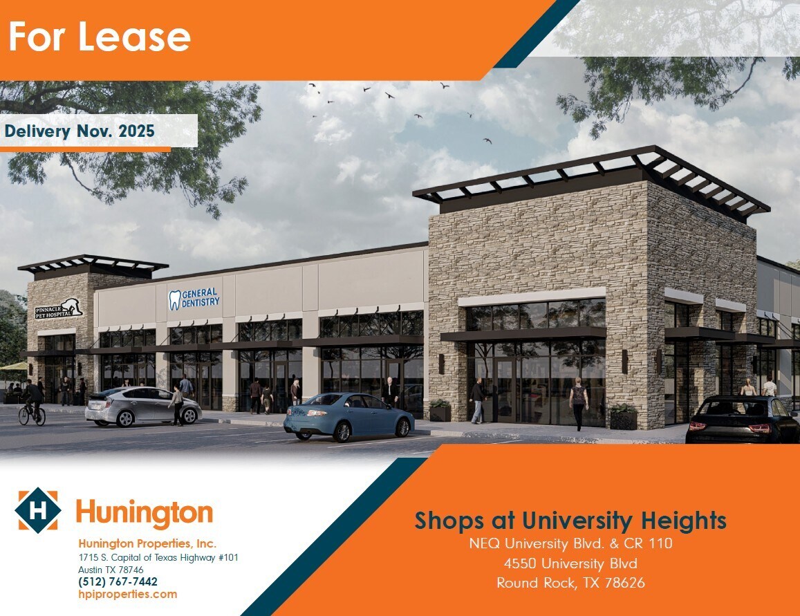 NEQ University Blvd. & CR 110 4550 University Blvd, Round Rock, TX à louer Photo de l’immeuble– Image 1 sur 2