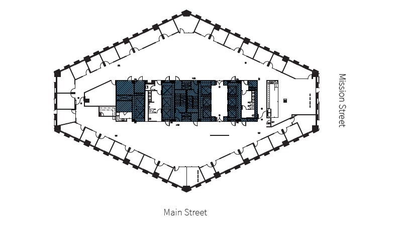 201 Mission St, San Francisco, CA à louer Plan d’étage– Image 1 sur 1