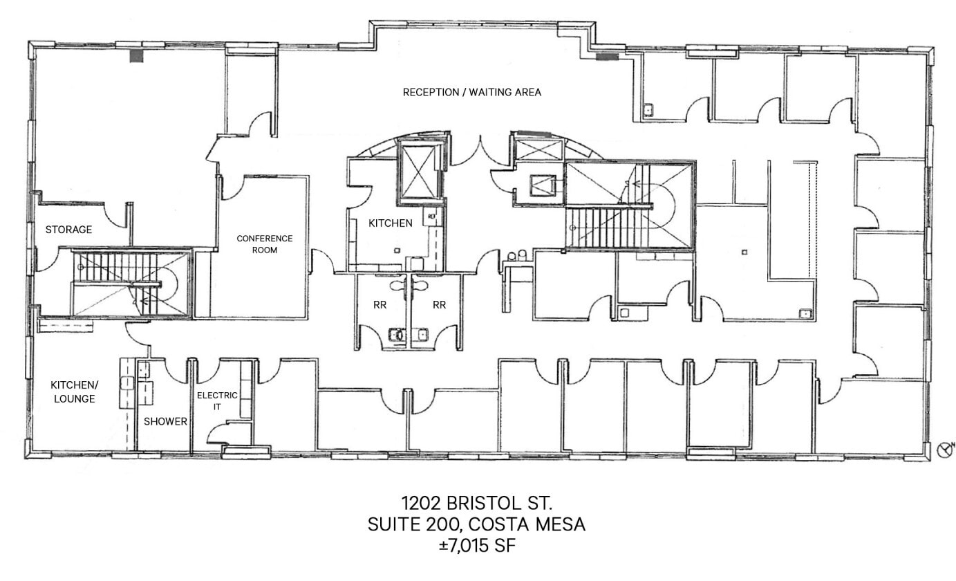 1202 Bristol St, Costa Mesa, CA à louer Plan d’étage– Image 1 sur 1