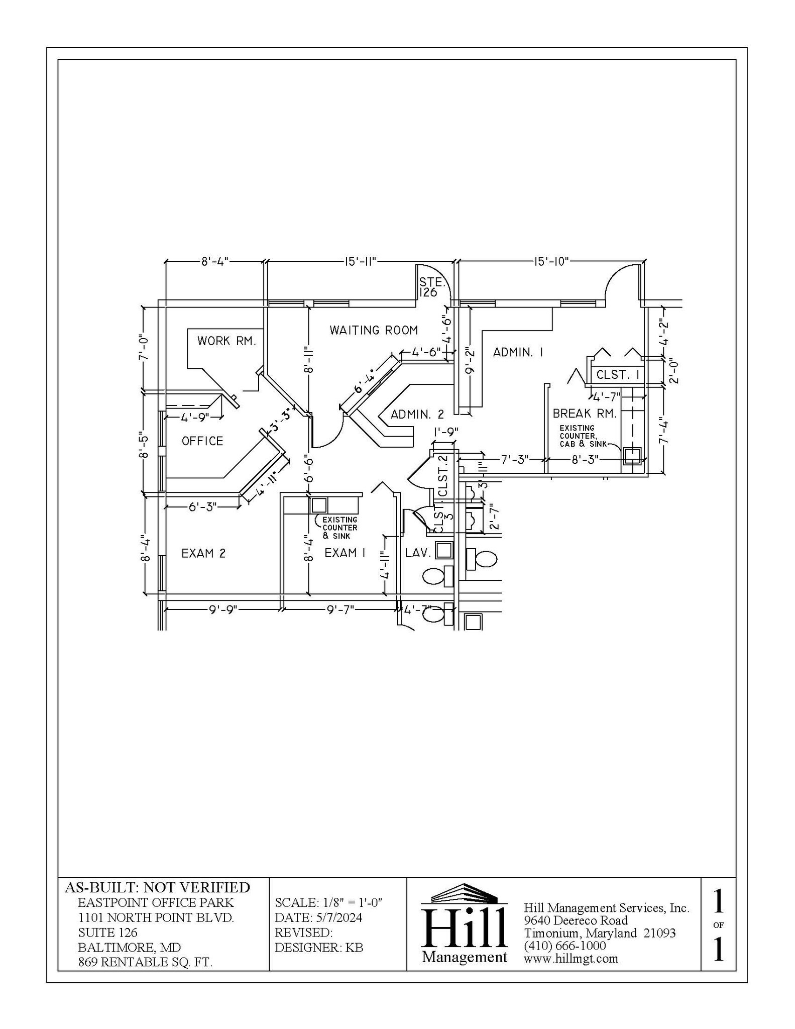 1101 N Point Blvd, Baltimore, MD à louer Plan d’étage– Image 1 sur 1