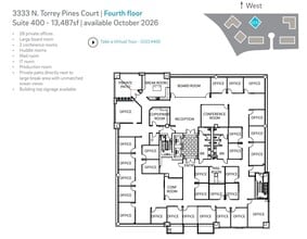 3333 N Torrey Pines Ct, La Jolla, CA à louer Plan d’étage– Image 1 sur 4
