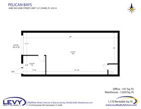 4990 SW 52nd St, Fort Lauderdale, FL à louer Plan d’étage– Image 2 sur 5