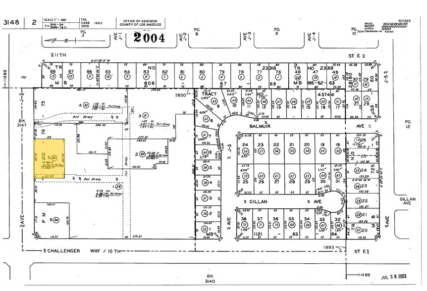 1002-1018 E Avenue J, Lancaster, CA à louer - Plan cadastral – Image 1 sur 3