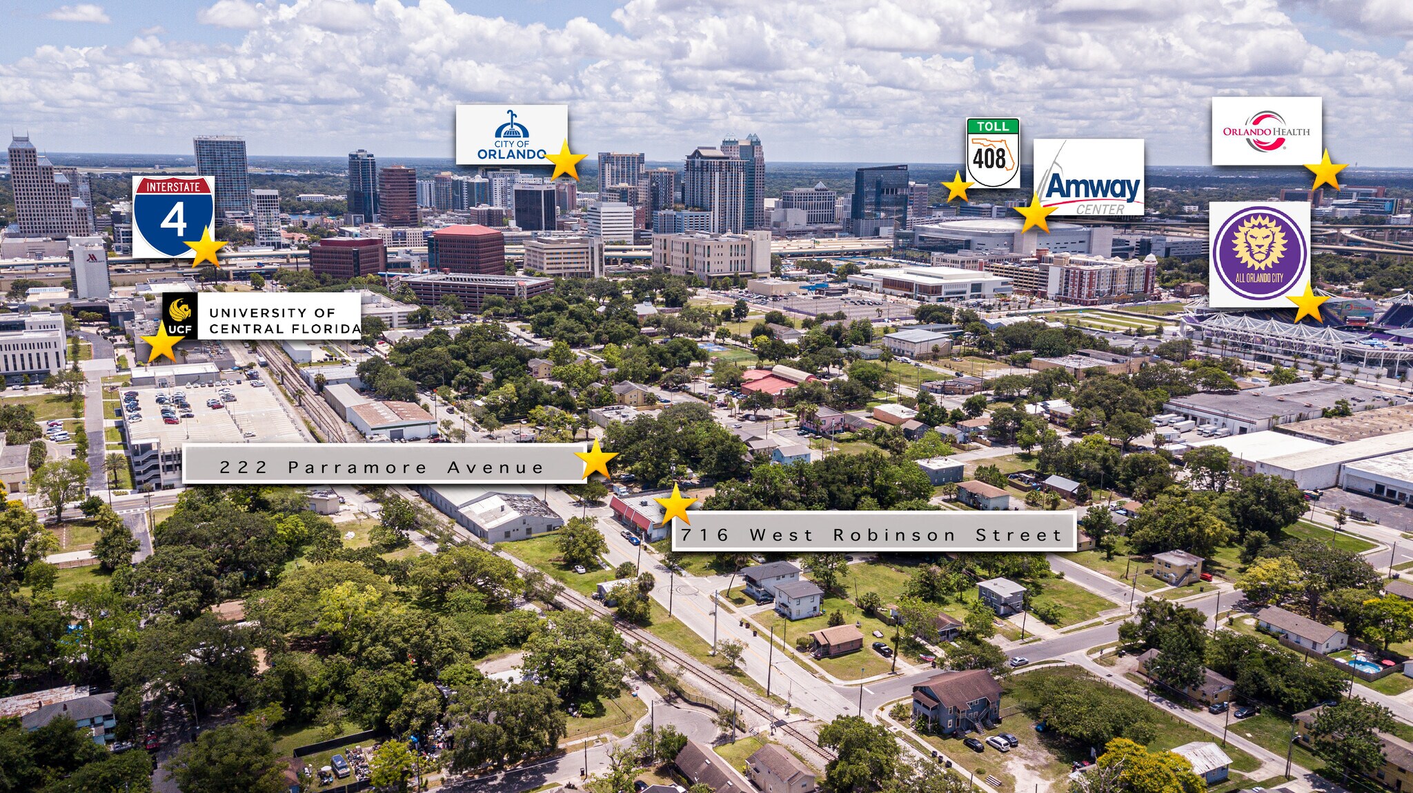 Downtown Orlando Mixed-Use Portfolio portefeuille de 10 biens à vendre sur LoopNet.fr Aérien– Image 1 sur 9