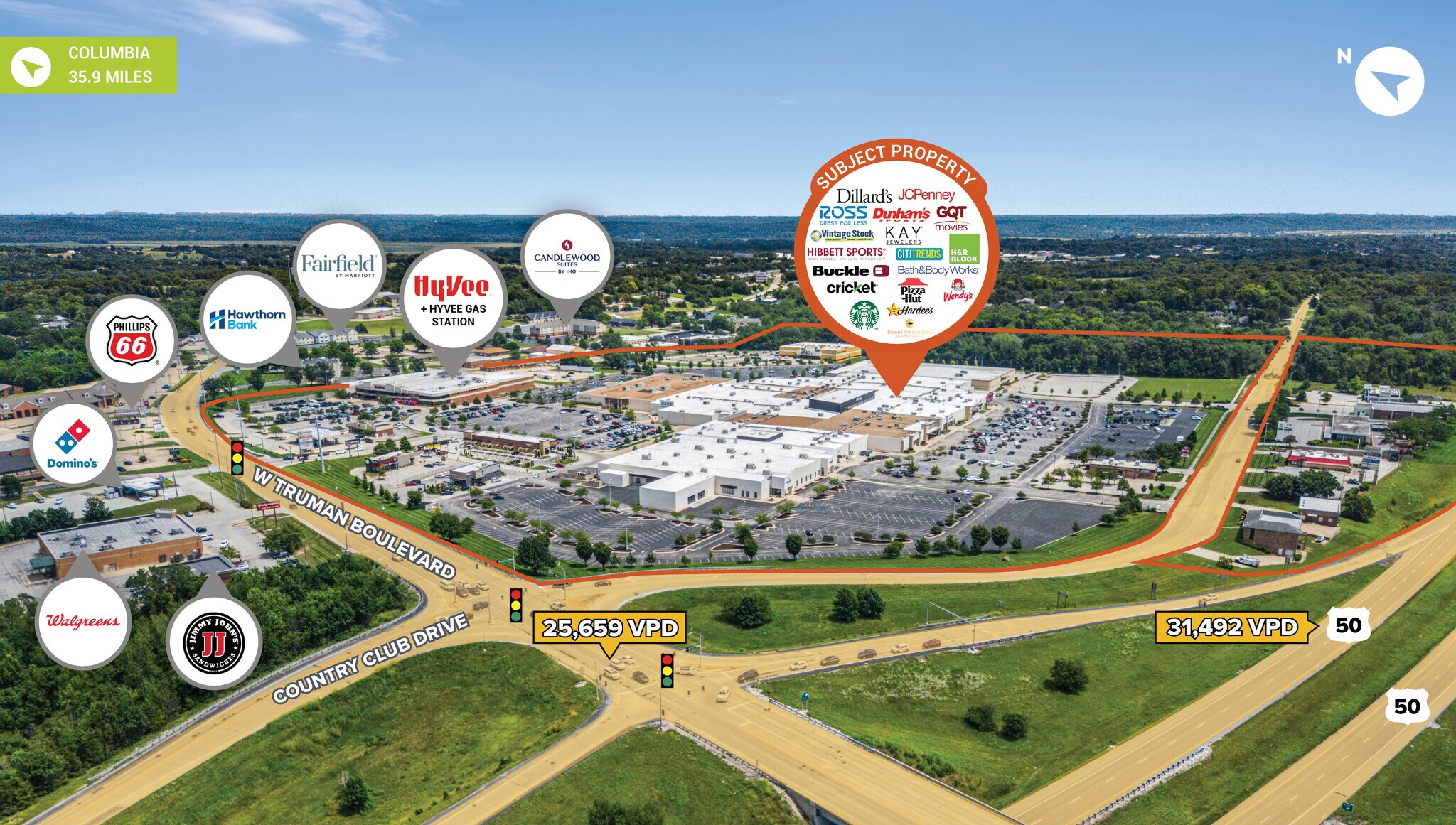 3600 Country Club Dr, Jefferson City, MO à vendre Aérien– Image 1 sur 7