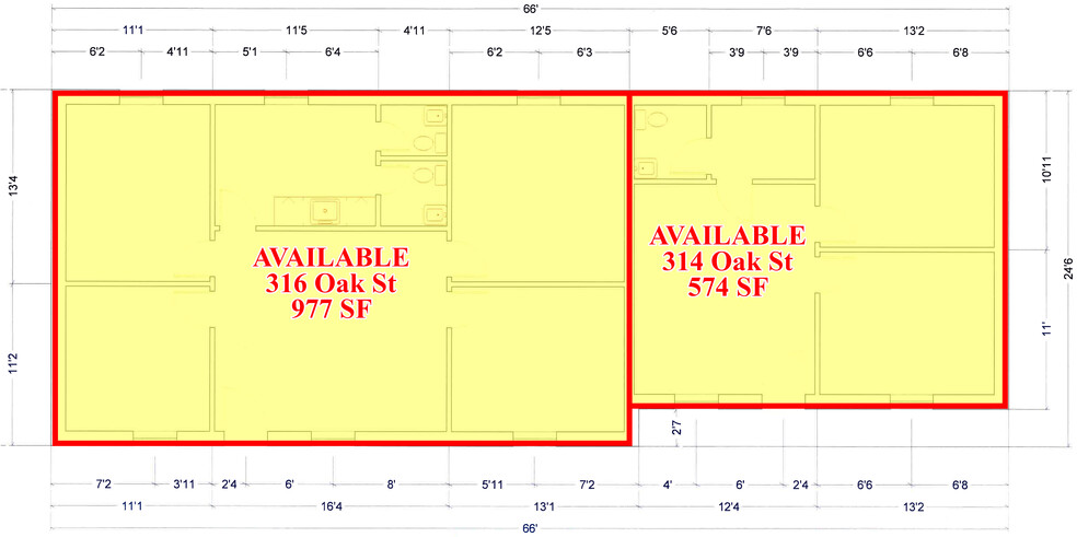 314-316 Oak St, Eastman, GA à louer - Plan d’étage – Image 3 sur 5