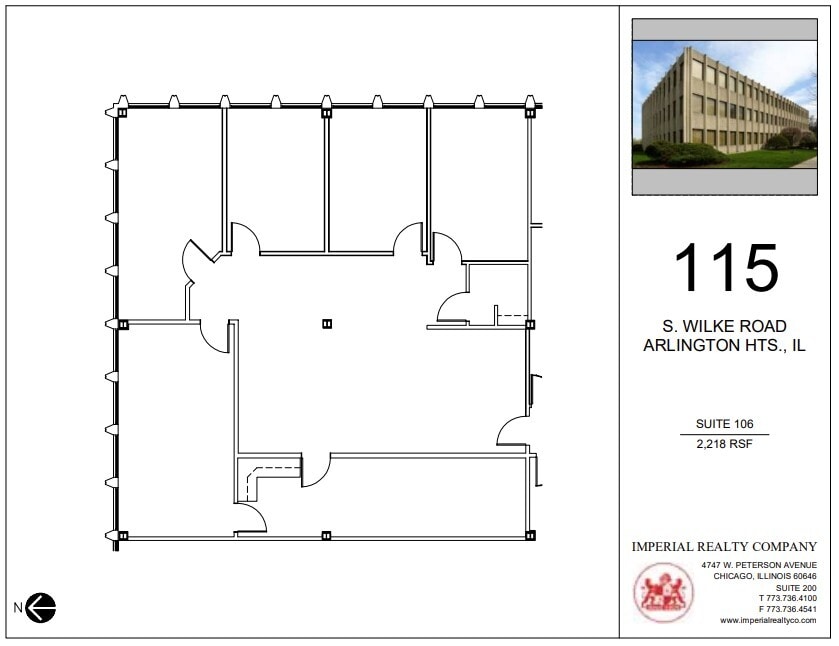 115 S Wilke Rd, Arlington Heights, IL à louer Plan d’étage– Image 1 sur 7