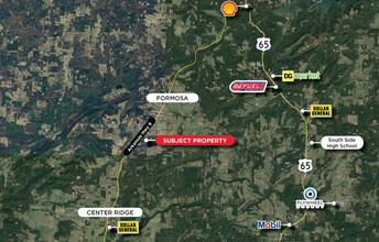 6880 Highway 9, Center Ridge, AR - VUE AÉRIENNE  vue de carte