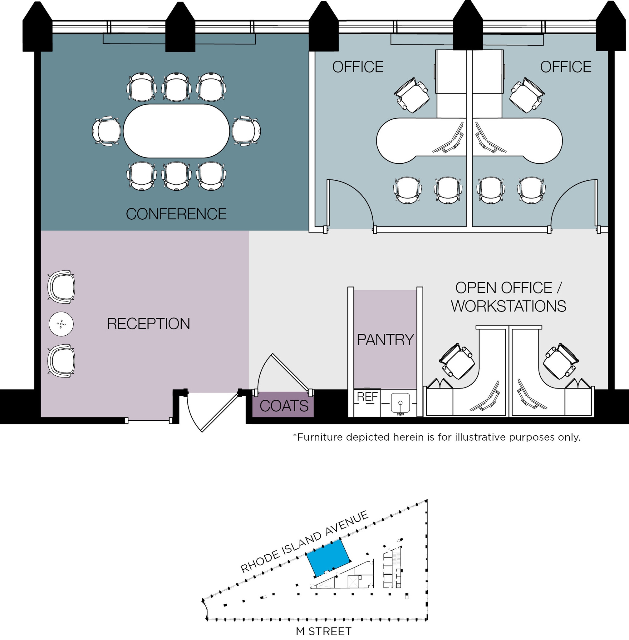 1730 Rhode Island Ave NW, Washington, DC à louer Plan d’étage– Image 1 sur 9