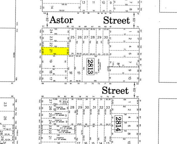 1163 Broad St, Newark, NJ à vendre - Plan cadastral – Image 3 sur 4