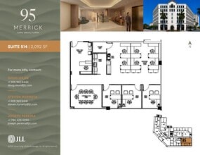 95 Merrick Way, Coral Gables, FL à louer Plan d’étage– Image 1 sur 1