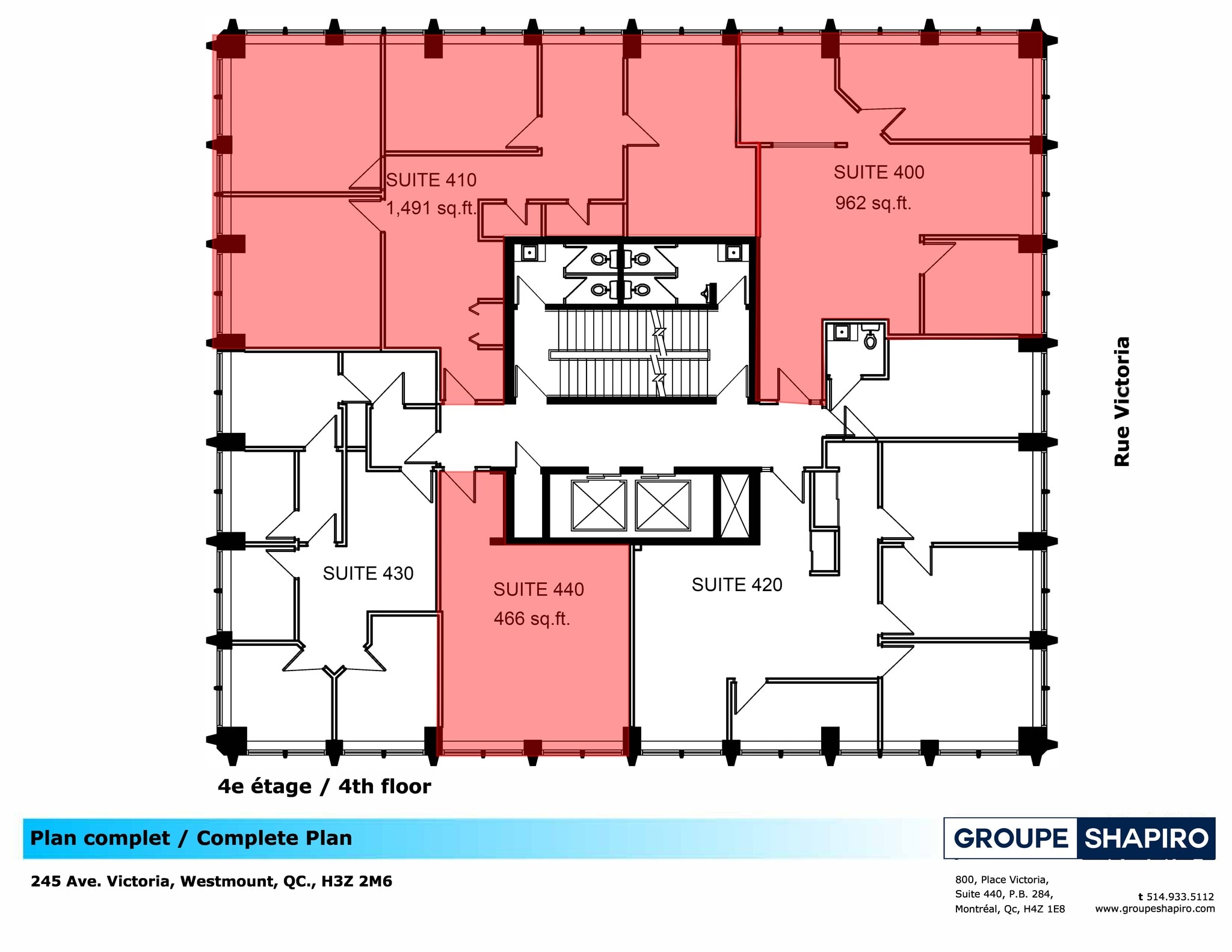 245 Av Victoria, Westmount, QC à louer Plan de site– Image 1 sur 1