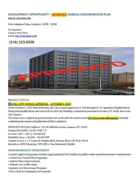 13940 Hillside Ave, Jamaica, NY à vendre - Photo principale – Image 1 sur 7